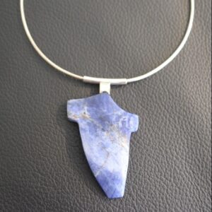 Blue Bahia Pendant on Silver Fixture Neckalce