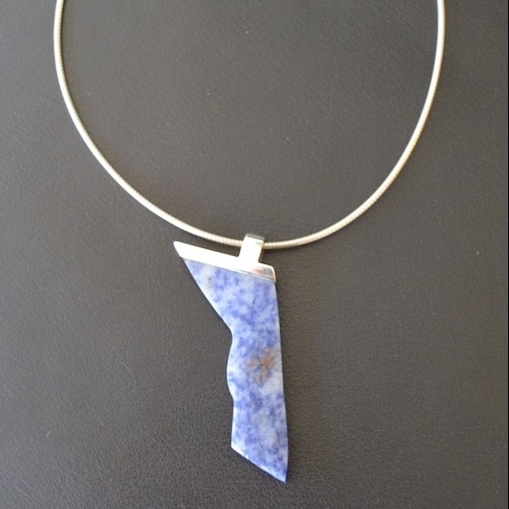 Blue Bahia Pendant is Silver Setting